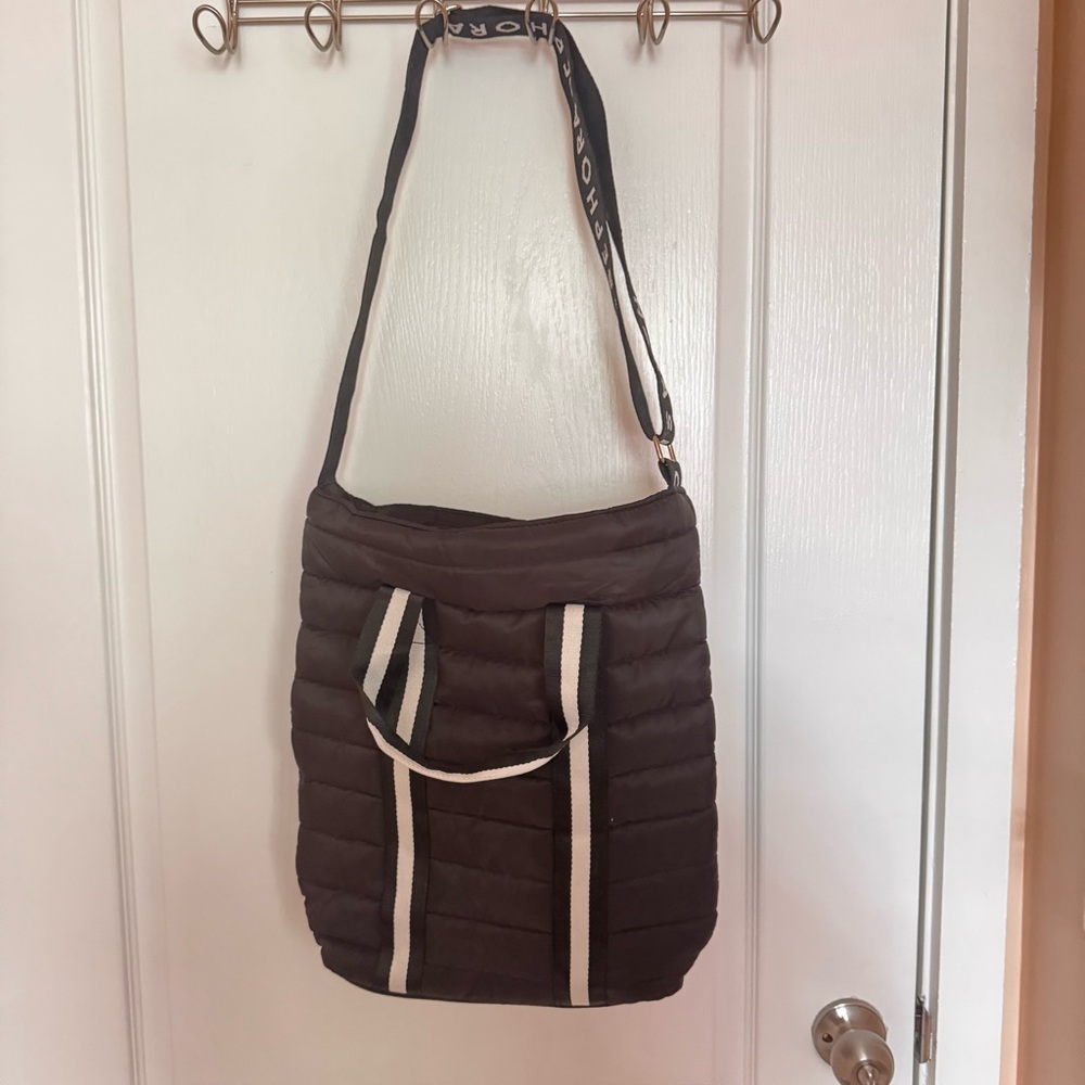 NWOT SEPHORA Black Quilted Tote Bag with White Straps - Picture 4 of 4